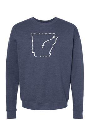 Arkansas Catholic Rosary Crewneck Sweatshirt