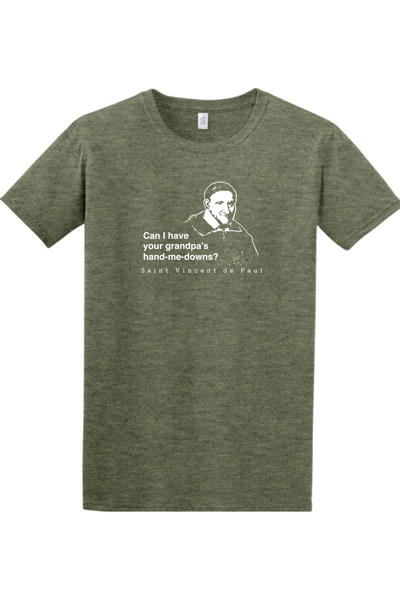 Grandpa's Hand-me-downs - St. Vincent de Paul Adult T-shirt