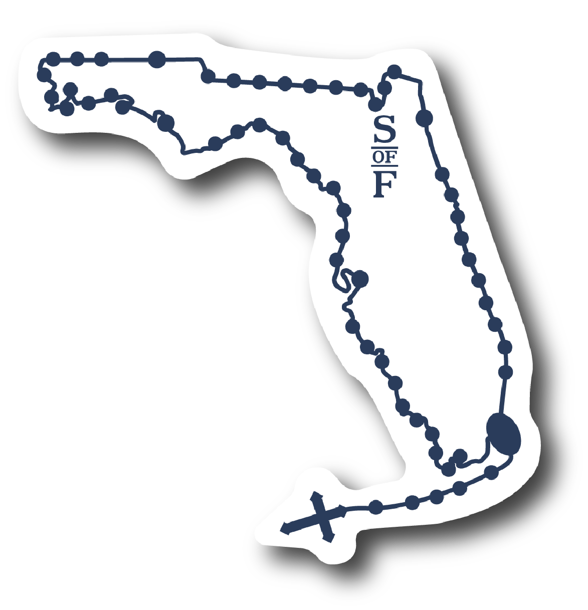 Florida Catholic Rosary vinyl sticker - States of Faith