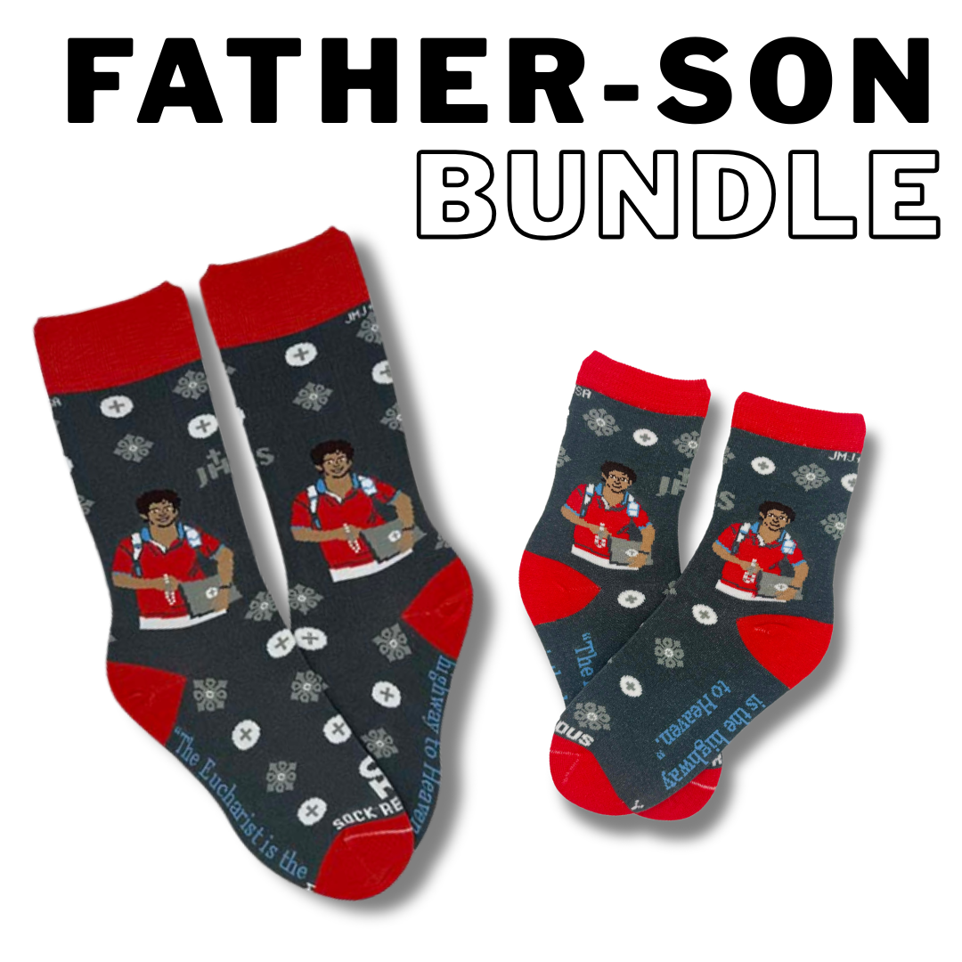 Dad + Kid: St. Carlo Acutis Socks – Matching Set