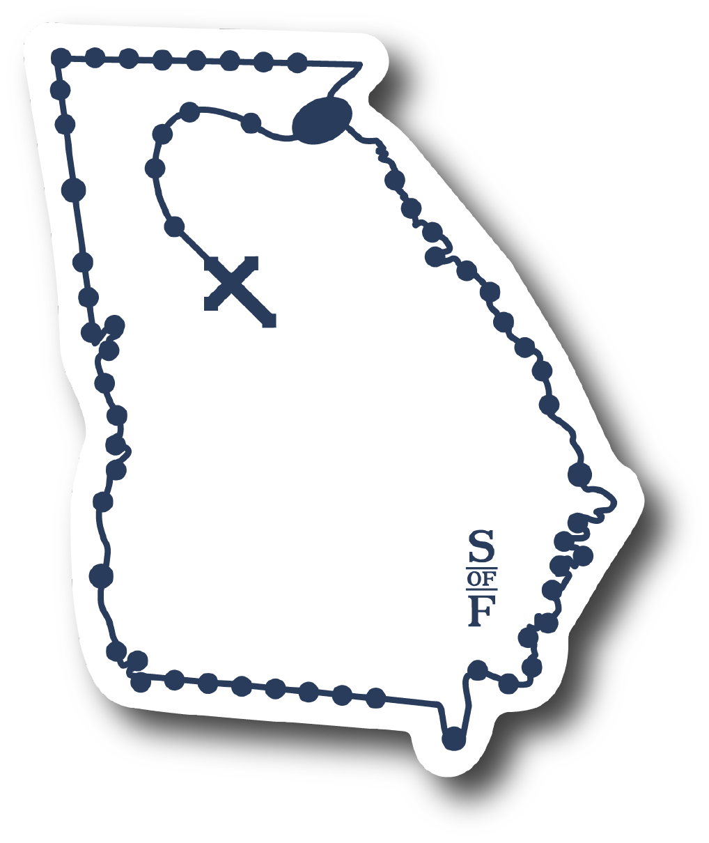 Georgia Catholic Rosary vinyl sticker - States of Faith