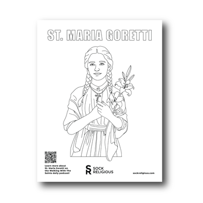St. Maria Goretti Coloring Page - FREE Digital Download