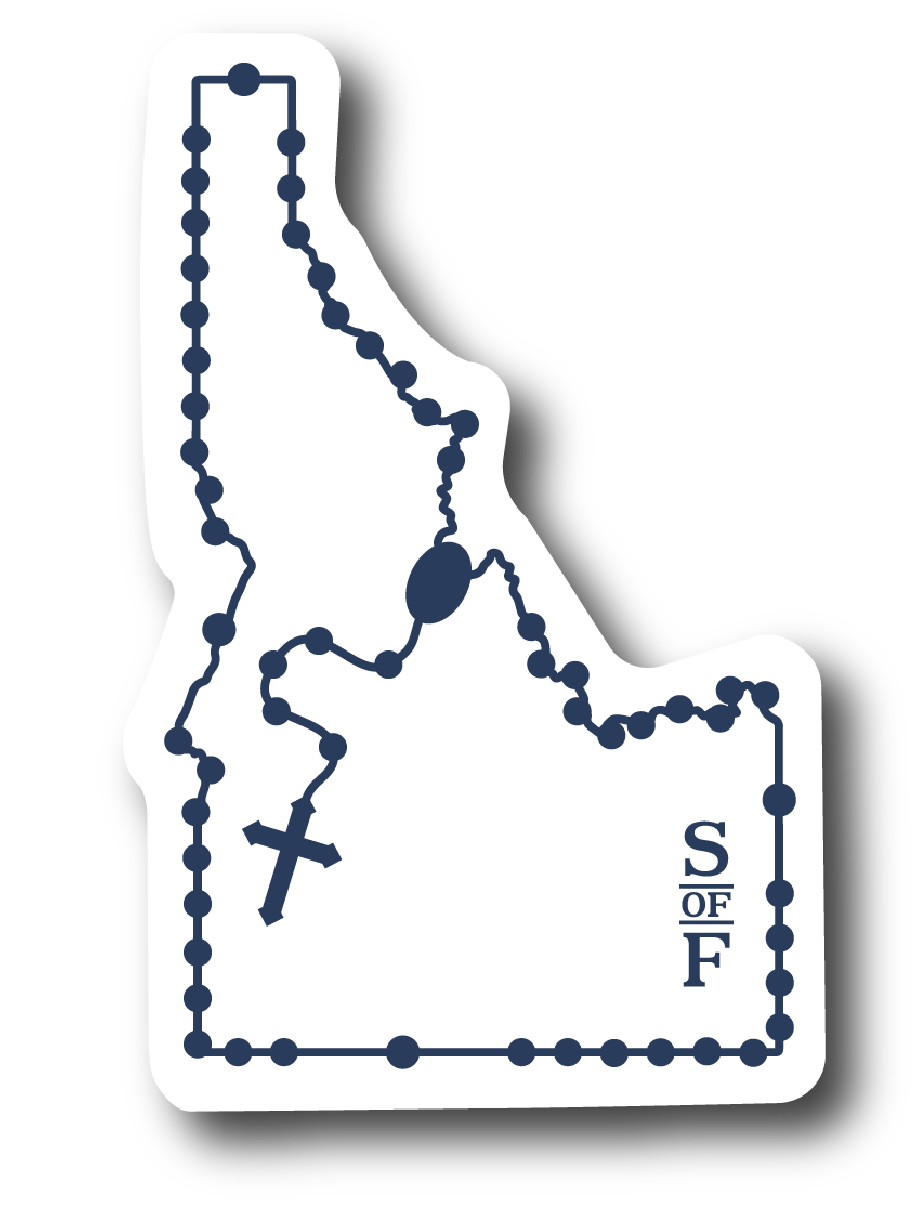 Idaho Catholic Rosary vinyl sticker - States of Faith