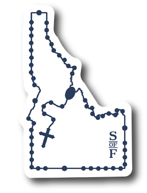 Idaho Catholic Rosary Sticker