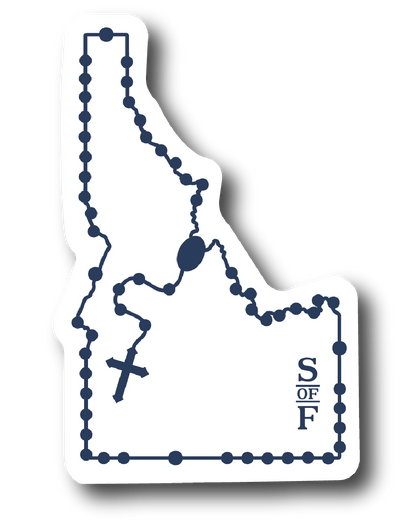 Idaho Catholic Rosary Sticker