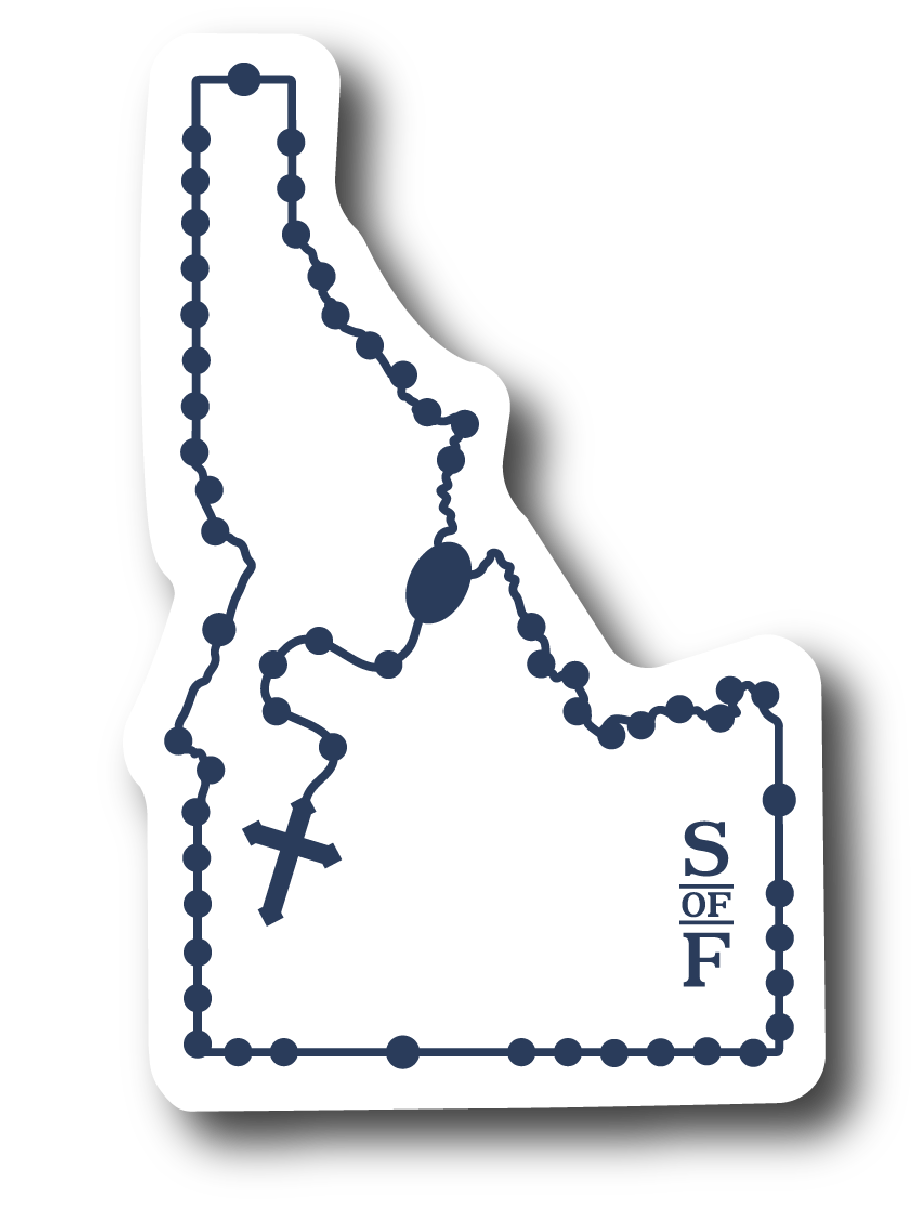 Idaho Catholic Rosary Sticker