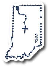Indiana Catholic Rosary Sticker