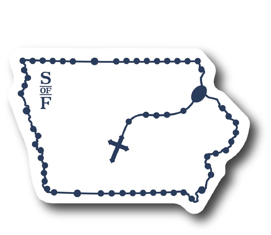 Iowa Catholic Rosary Sticker