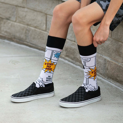 JP II Comic Book Adult Socks