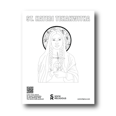 St. Kateri Tekakwitha Coloring Page - FREE Digital Download