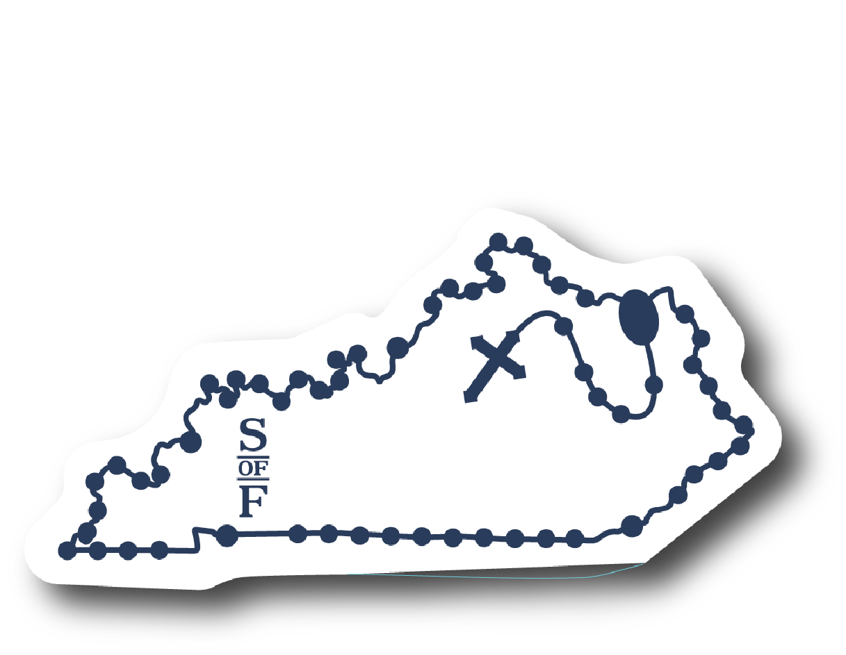 Kentucky Catholic Rosary vinyl sticker - States of Faith
