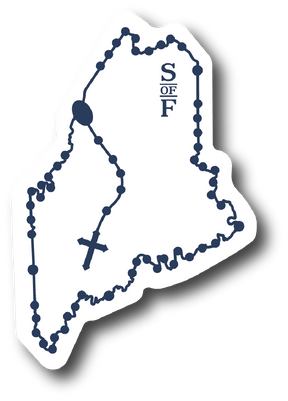 Maine Catholic Rosary Sticker