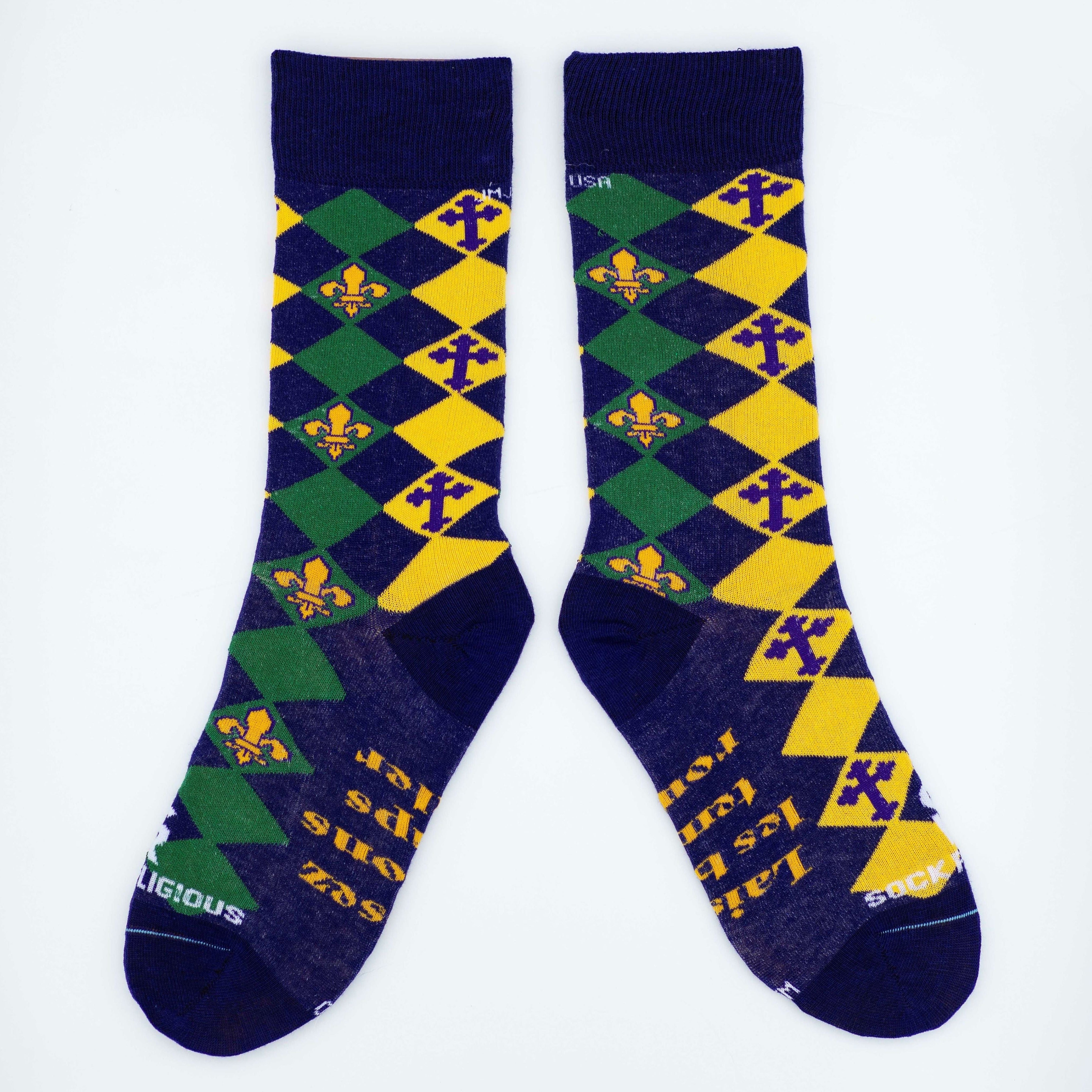 Mardi Gras Adult Socks