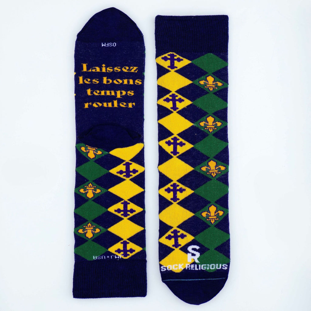 Mardi Gras Adult Socks