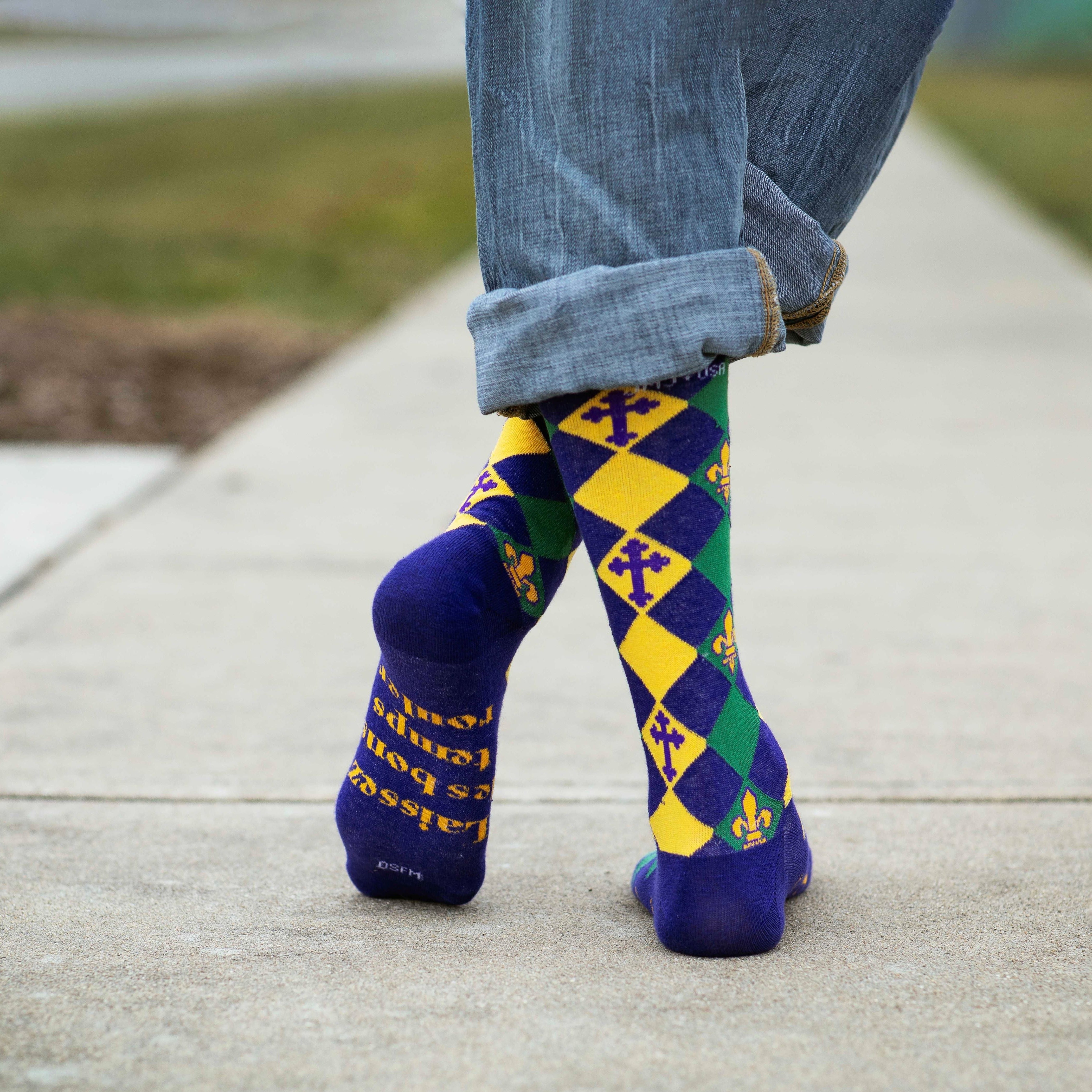 Mardi Gras Adult Socks