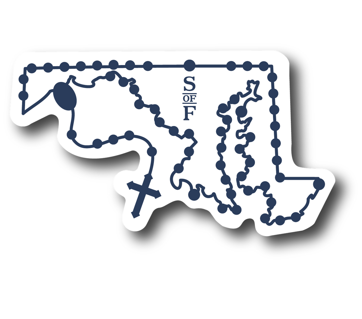 Maryland Catholic Rosary Sticker