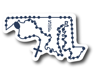 Maryland Catholic Rosary Sticker