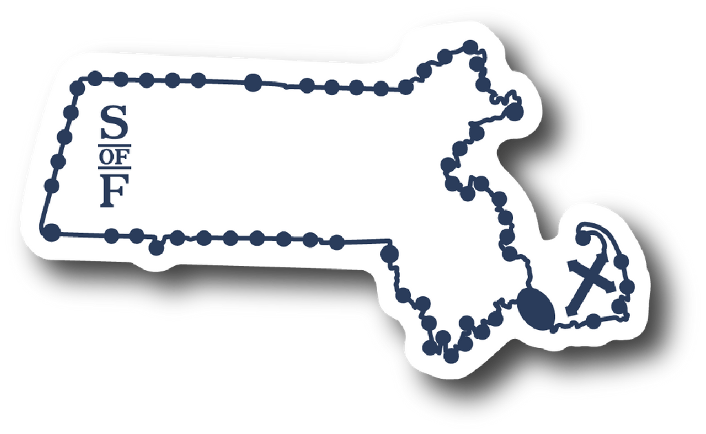 Massachusetts Catholic Rosary Sticker