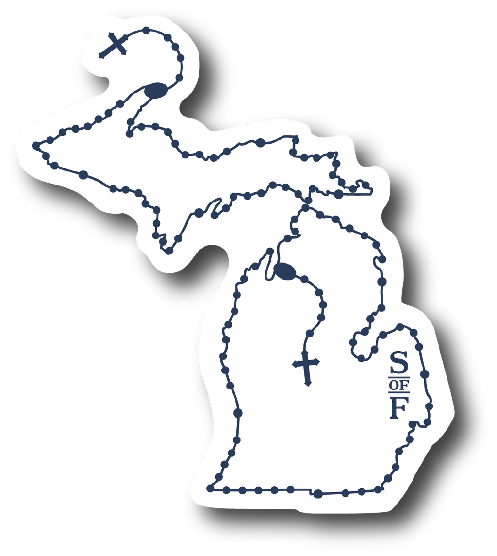 Michigan Catholic Rosary Sticker