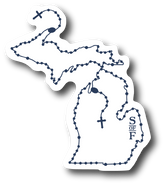 Michigan Catholic Rosary Sticker