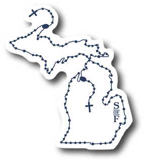 Michigan Catholic Rosary Sticker