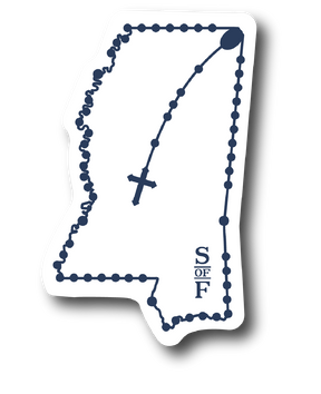 Mississippi Catholic Rosary Sticker