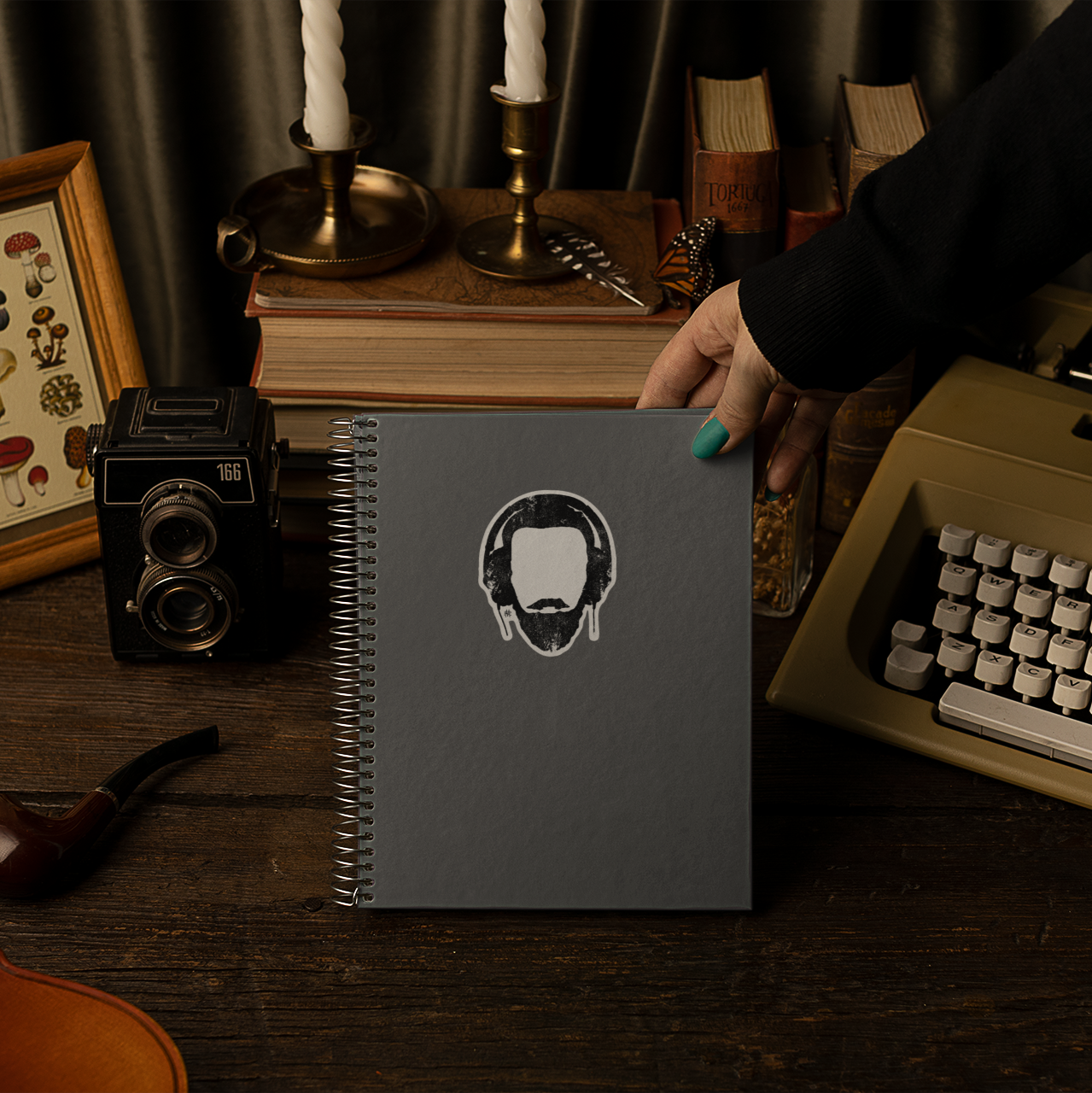 Monk Rockin' Headphones Sticker