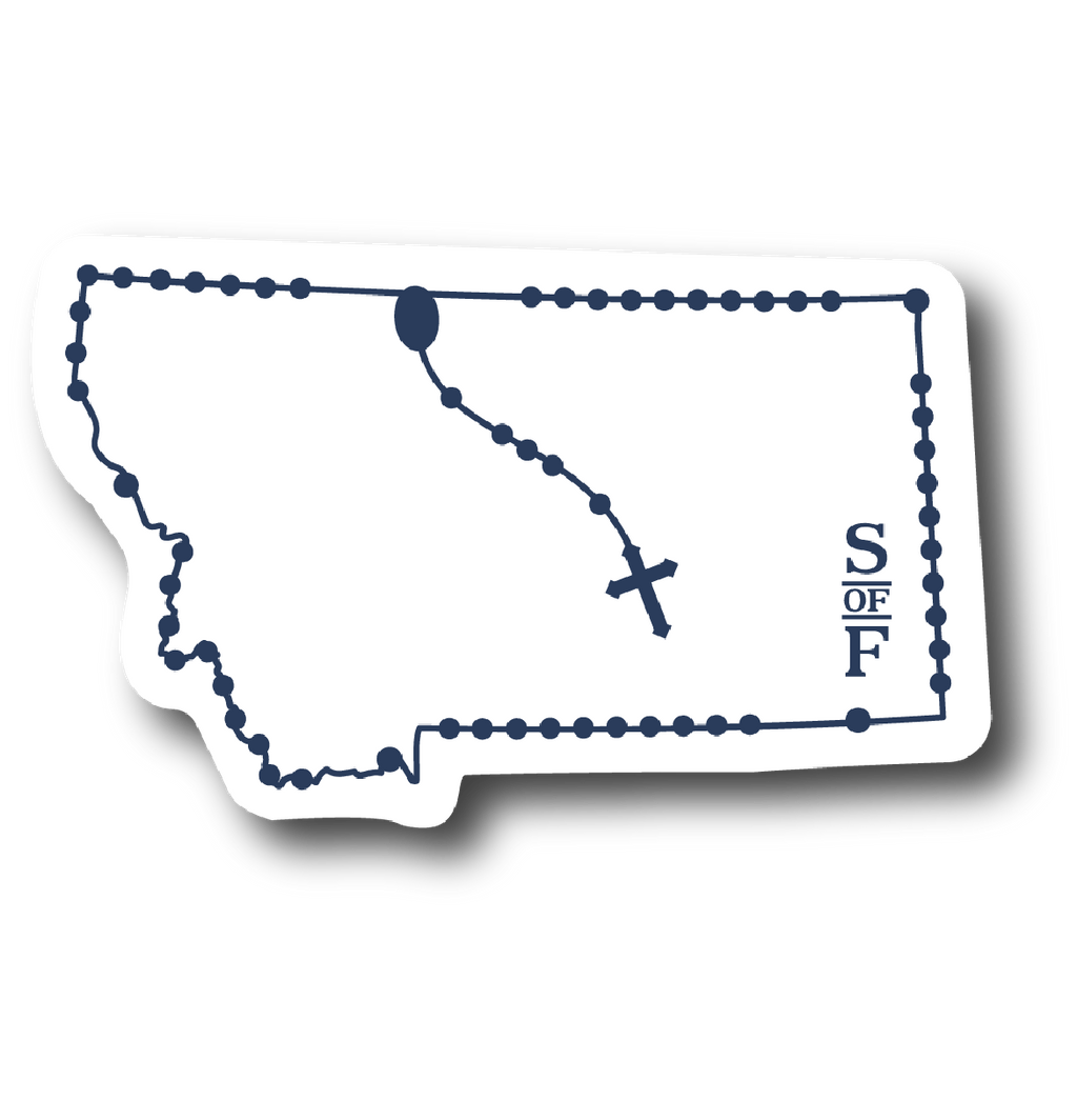 Montana Catholic Rosary Sticker