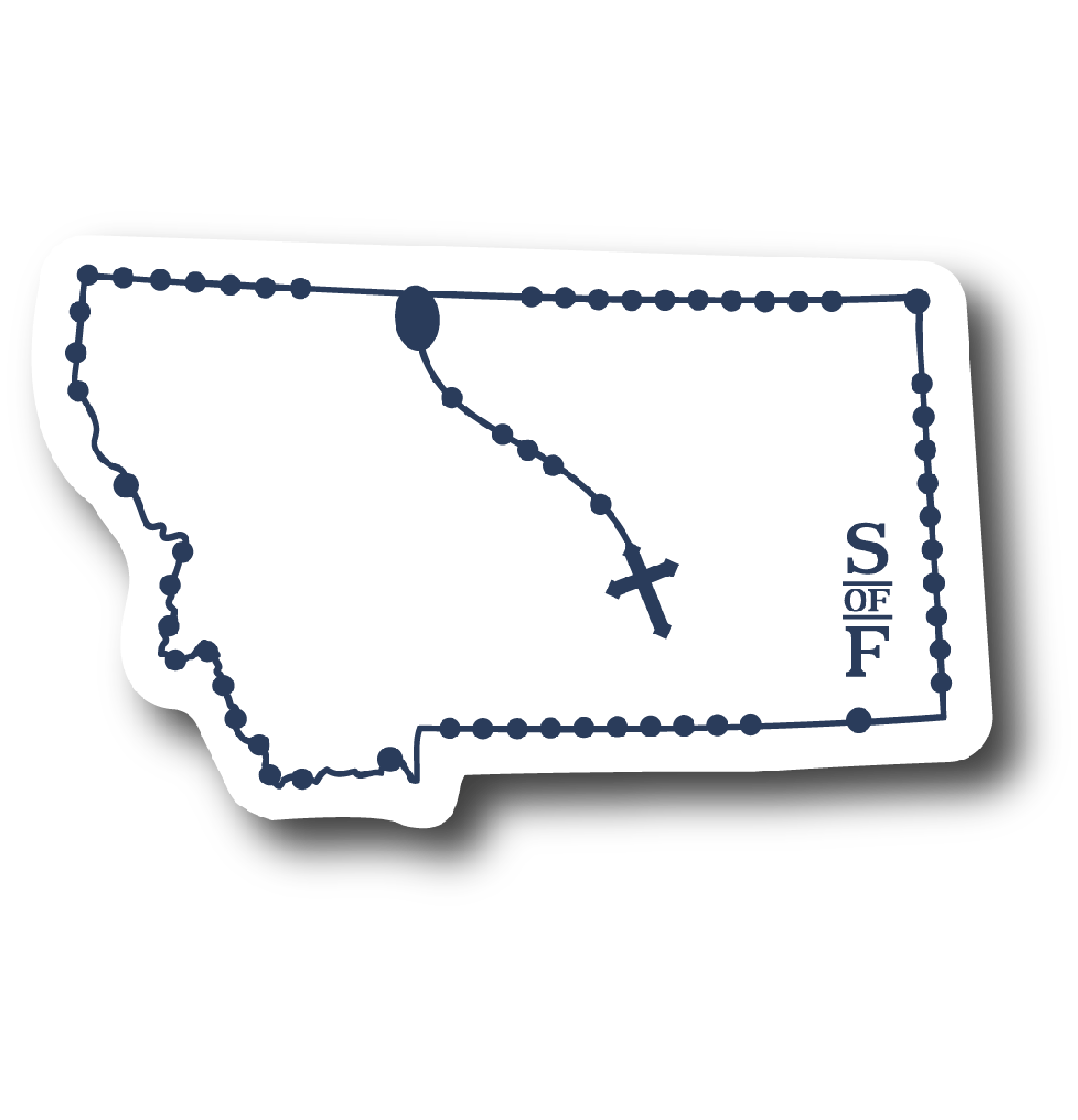 Montana Catholic Rosary vinyl sticker - States of Faith