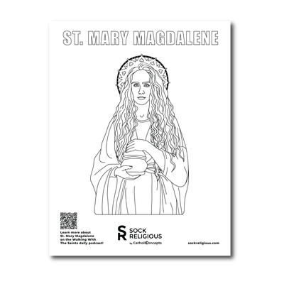 St. Mary Magdalene Coloring Page - FREE Digital Download