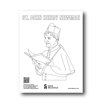 St. John Henry Newman Coloring Page - FREE Digital Download