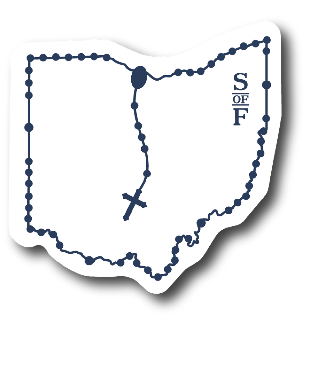 Ohio Catholic Rosary Sticker