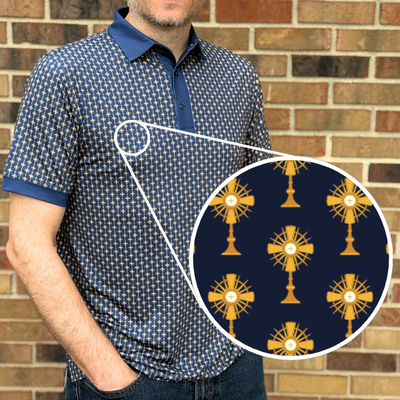 Monstrance Catholic Men's Performance Polo