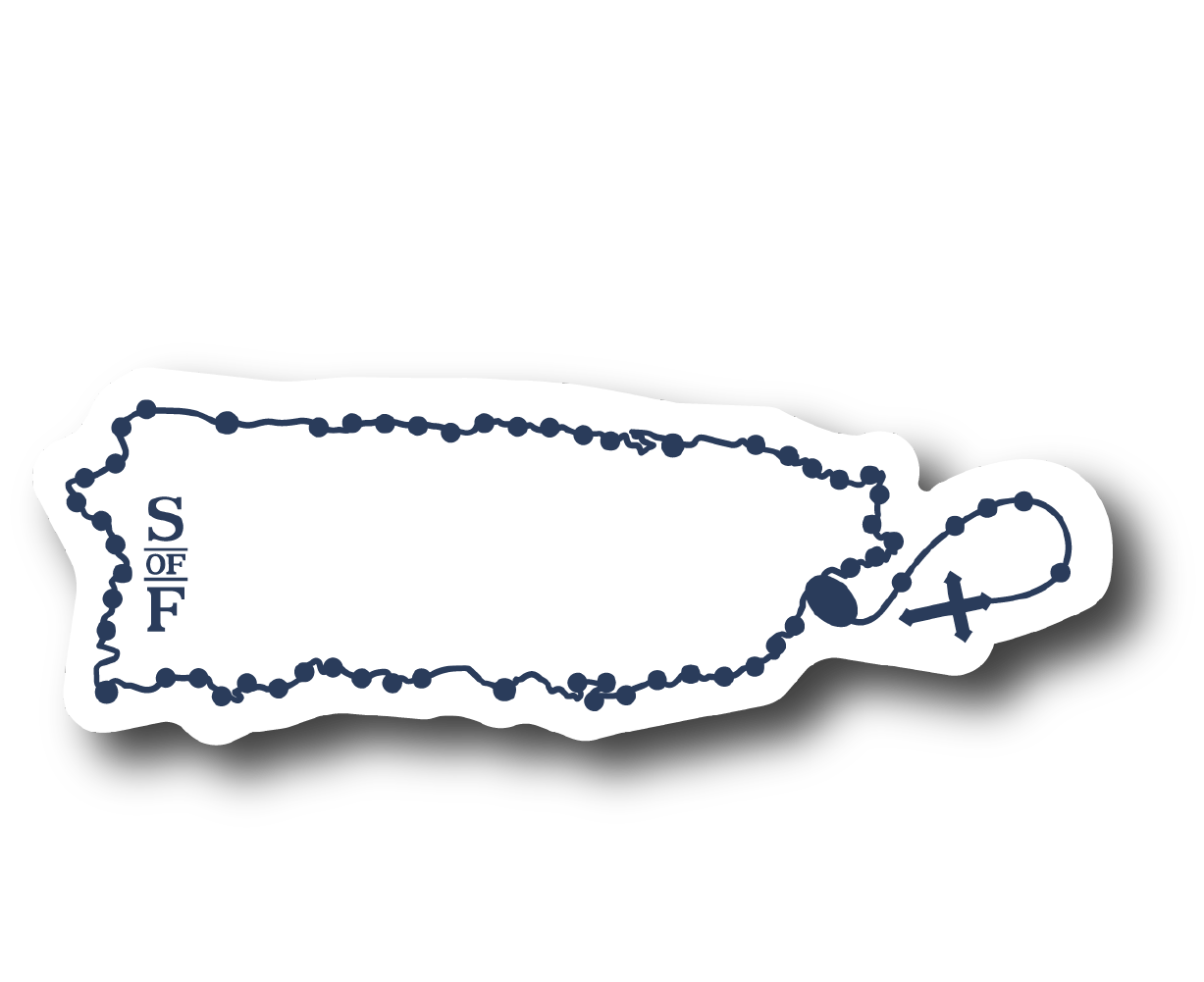 Puerto Rico Catholic Rosary vinyl sticker - States of Faith