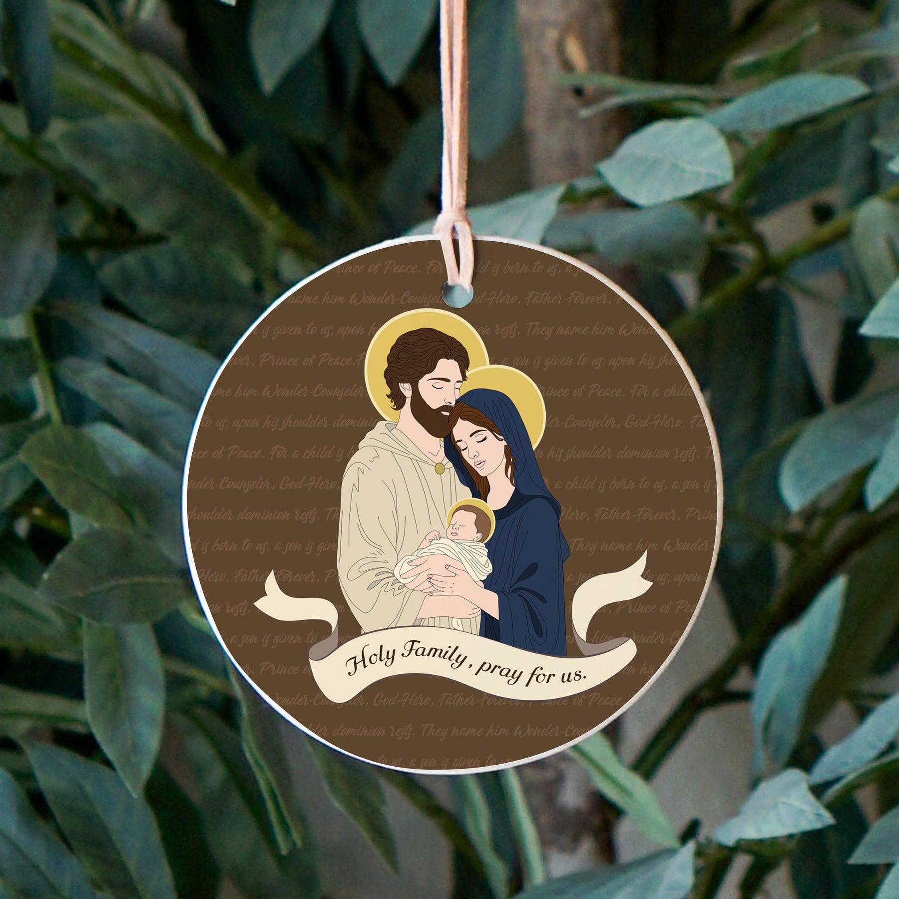 Holy Family  4" Round Ornament | Catholic Gifts & Decor-2