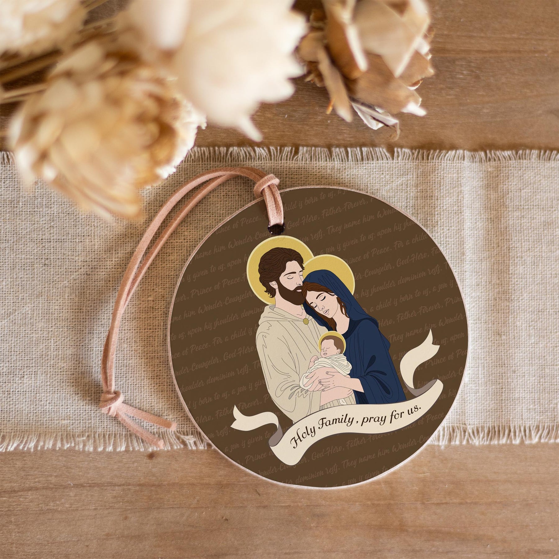 Holy Family  4" Round Ornament | Catholic Gifts & Decor-3