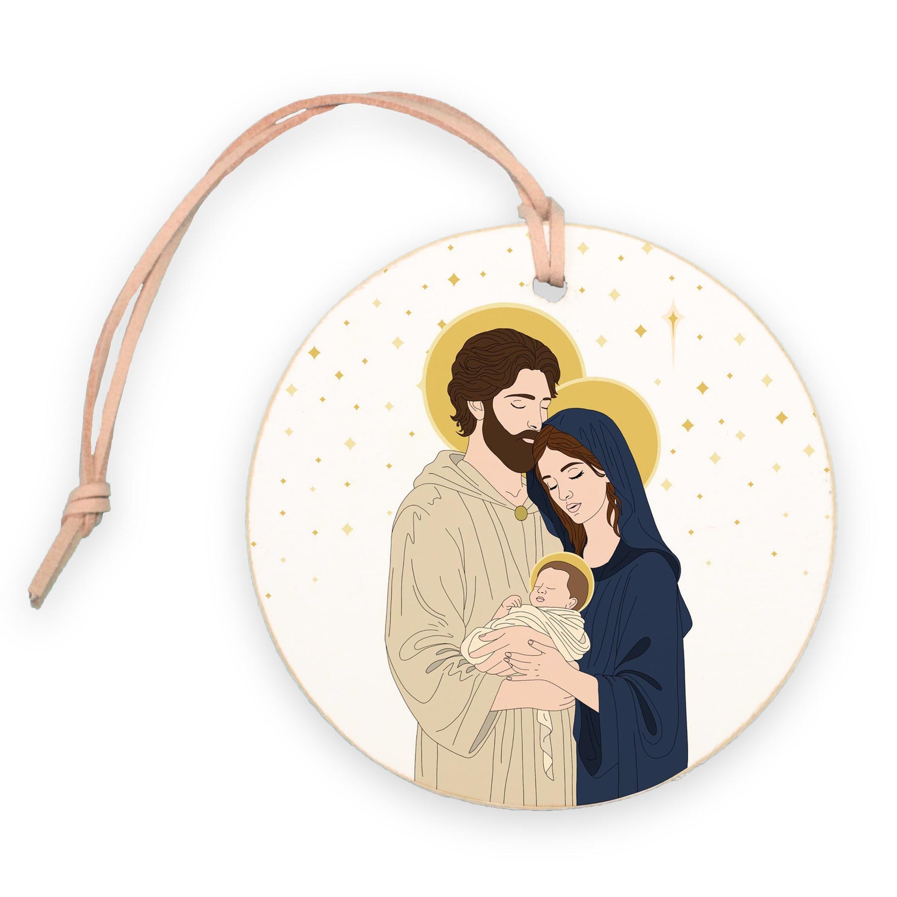 Holy Family 2 4" Round Ornament | Catholic Gifts & Decor-0