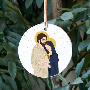 Holy Family 2 4" Round Ornament | Catholic Gifts & Decor-2