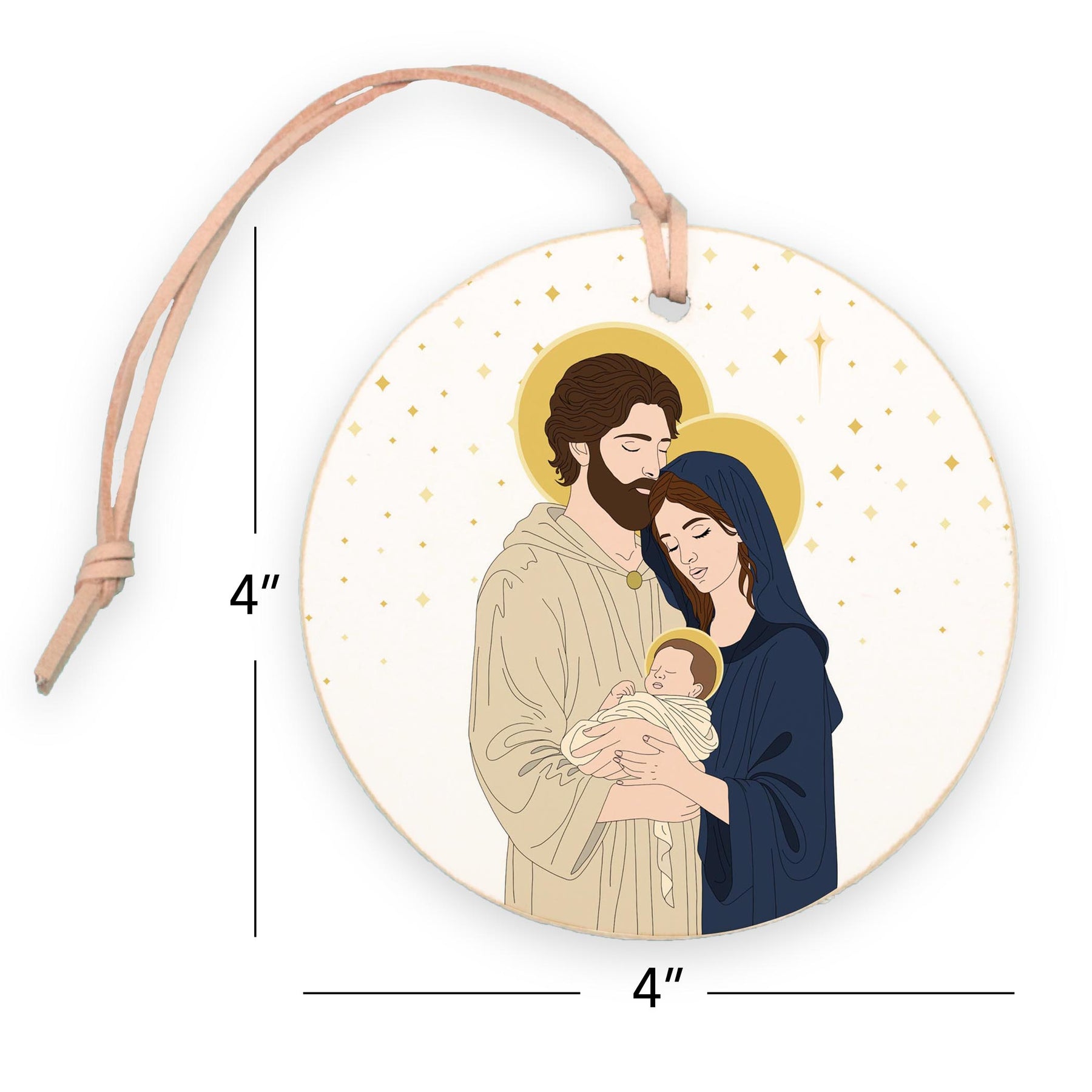 Holy Family 2 4" Round Ornament | Catholic Gifts & Decor-7