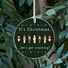 It's Christmas Let's Get Cracking 4" Round Ornament | Catholic Gifts & Decor-2