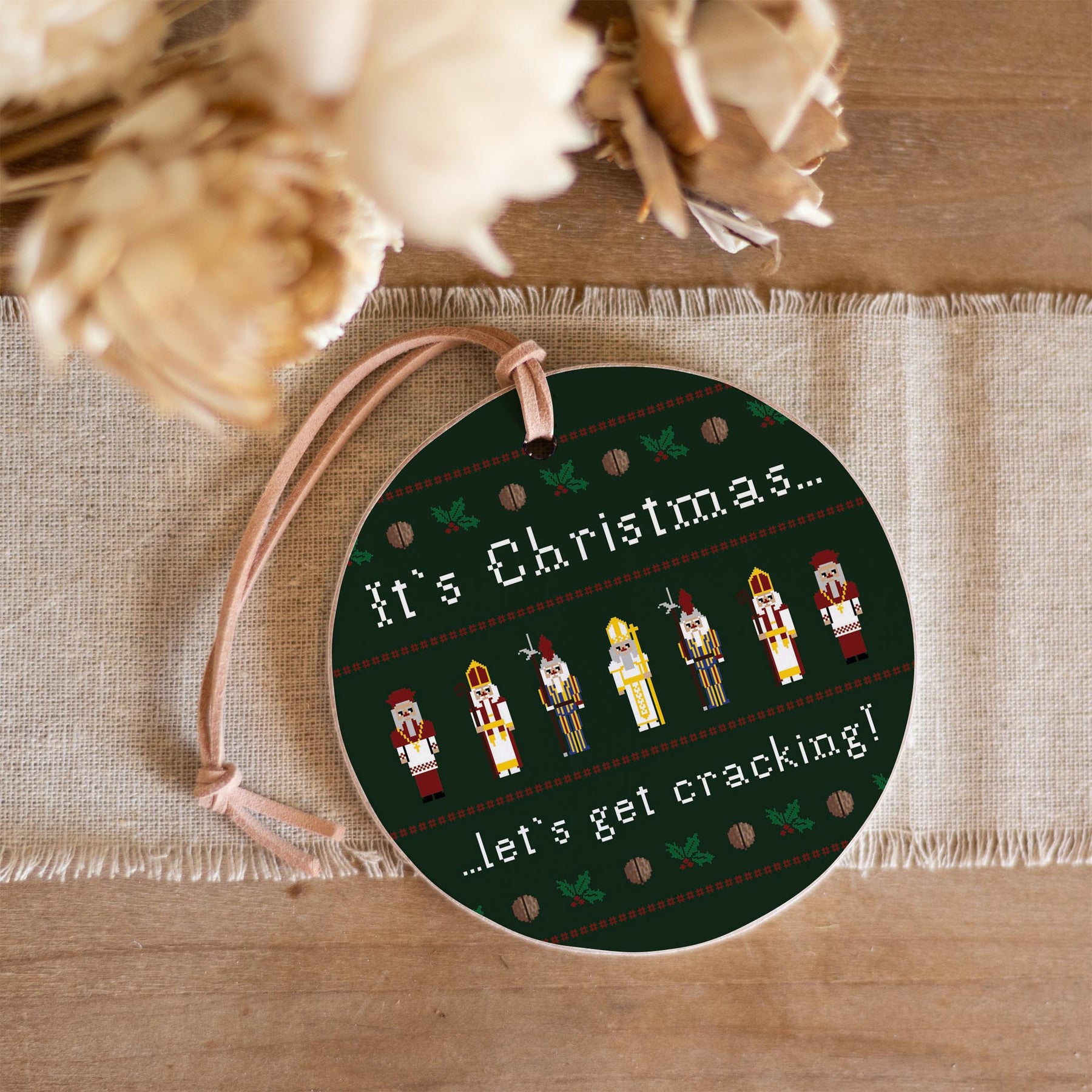 It's Christmas Let's Get Cracking 4" Round Ornament | Catholic Gifts & Decor-3