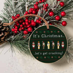 It's Christmas Let's Get Cracking 4" Round Ornament | Catholic Gifts & Decor-4