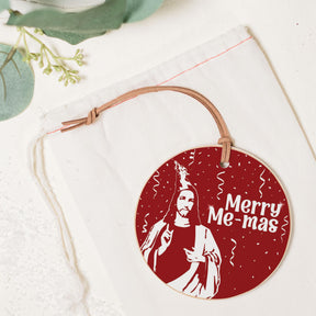 Merry Me-mas  4" Round Ornament | Catholic Gifts & Decor-1