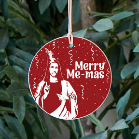 Merry Me-mas  4" Round Ornament | Catholic Gifts & Decor-2