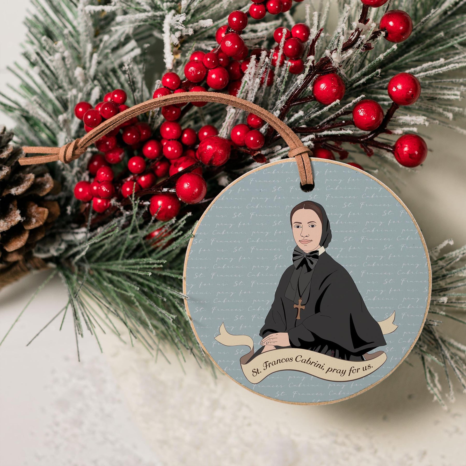 Mother Cabrini  4" Round Ornament | Catholic Gifts & Decor-4