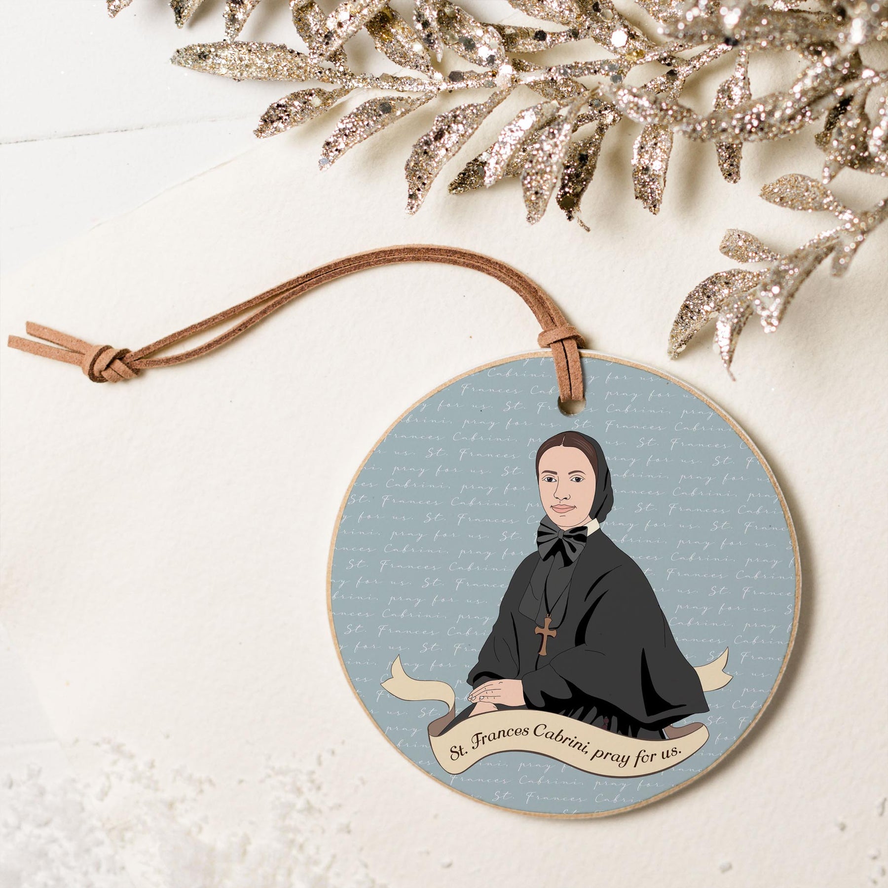 Mother Cabrini  4" Round Ornament | Catholic Gifts & Decor-5