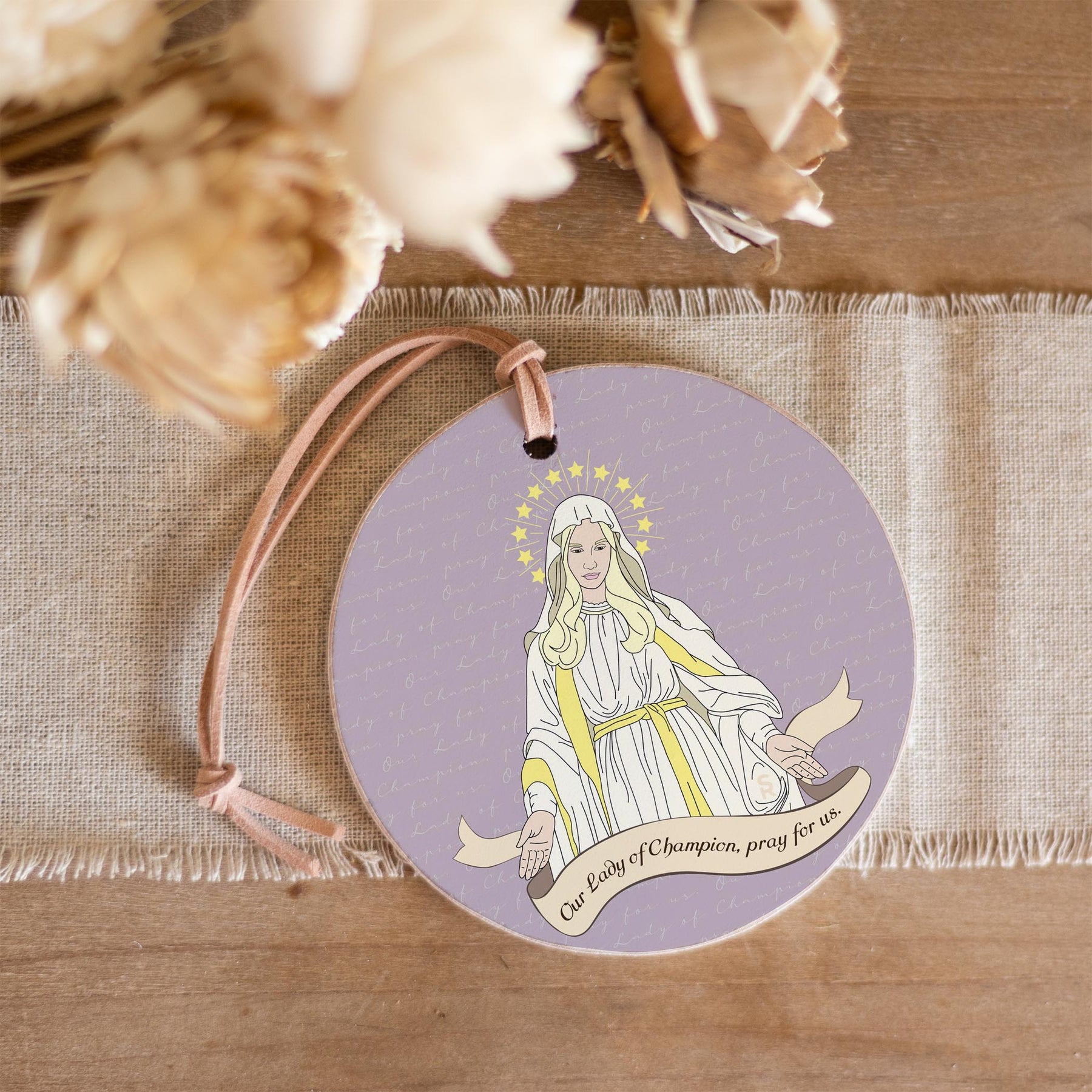 Our Lady of Champion 4" Round Ornament | Catholic Gifts & Decor-3