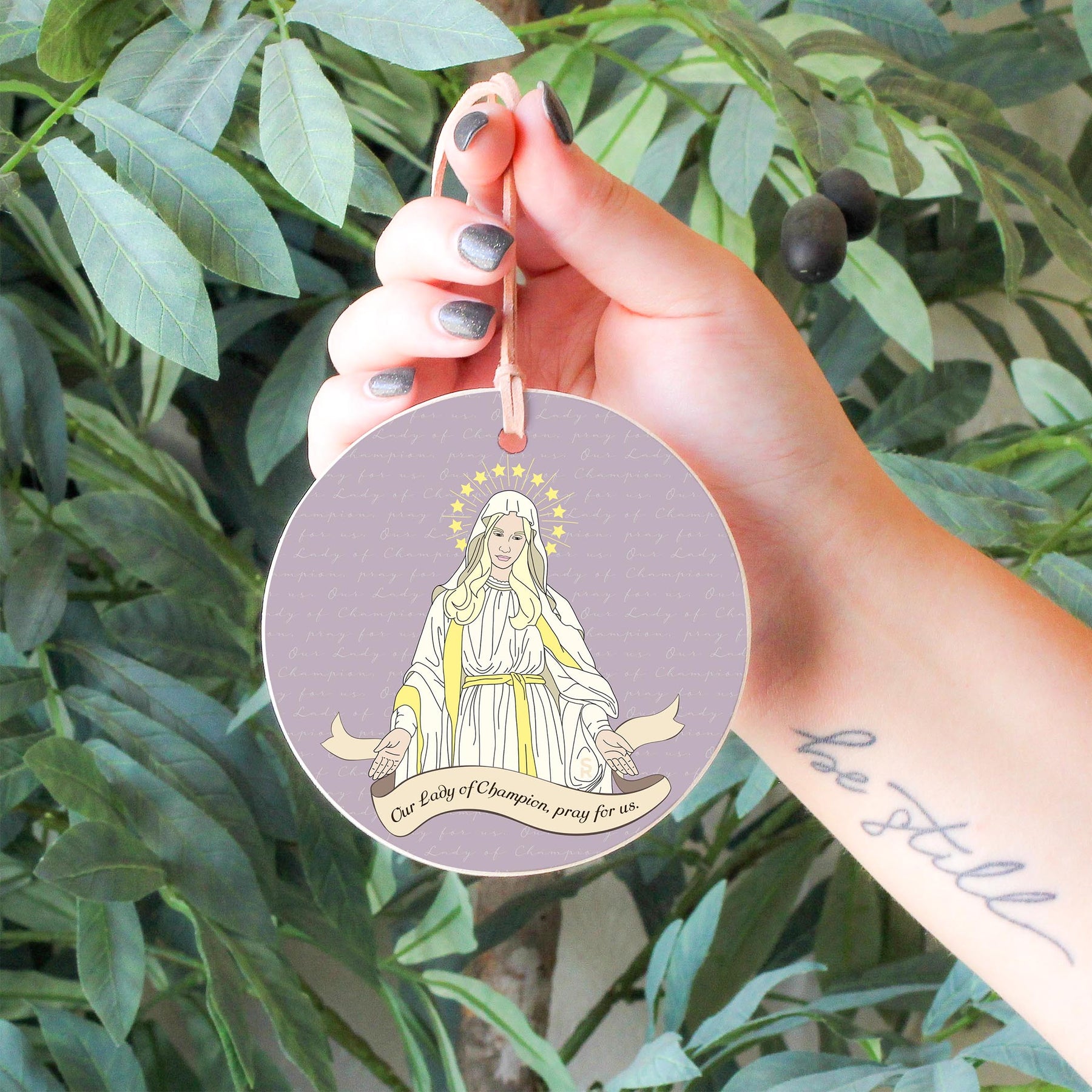 Our Lady of Champion 4" Round Ornament | Catholic Gifts & Decor-6