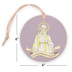 Our Lady of Champion 4" Round Ornament | Catholic Gifts & Decor-7