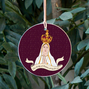 Our Lady of Fatima  4" Round Ornament | Catholic Gifts & Decor-2